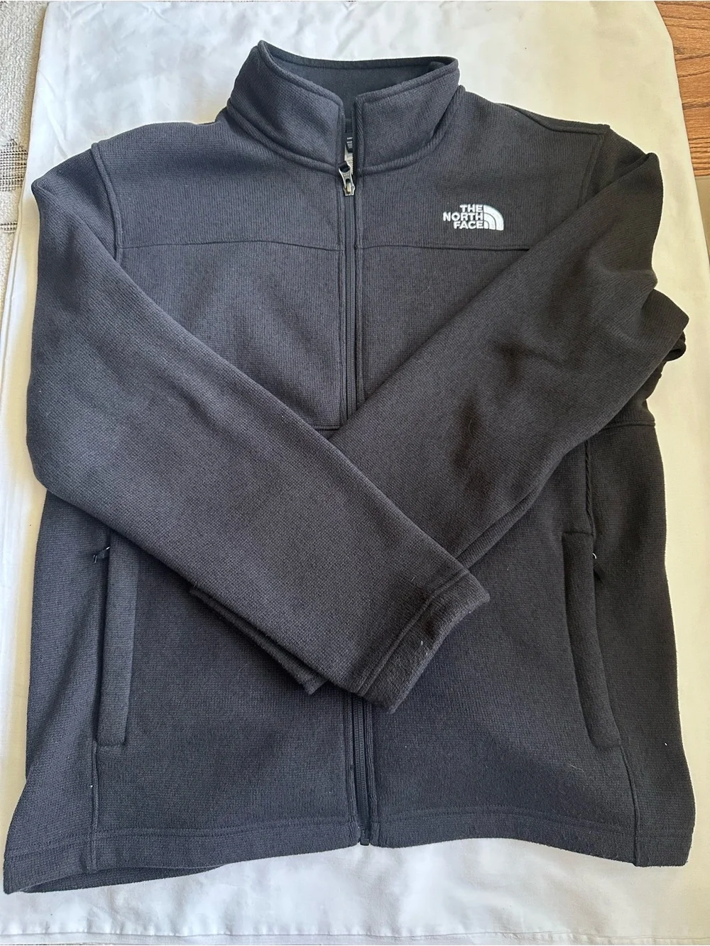 The North Face Men’s Black Fleece Jacket Fall Winter Cozy Layer Sz M